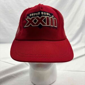 Vintage 1988 Unisex Trucker Cap Red Super Bowl XXIII Mesh One Size